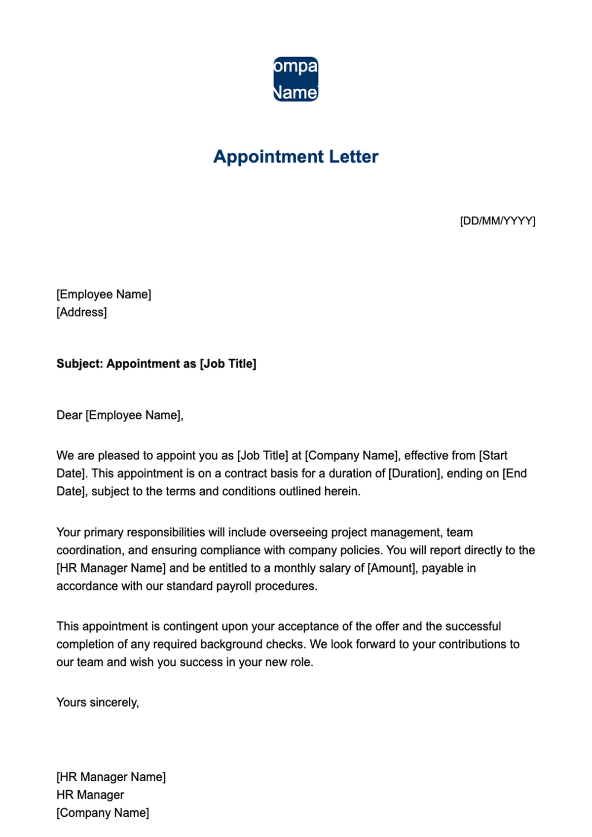 QR Staff contract based appointment letter template_variant_2